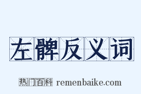 左髀反义词是什么意思的图片